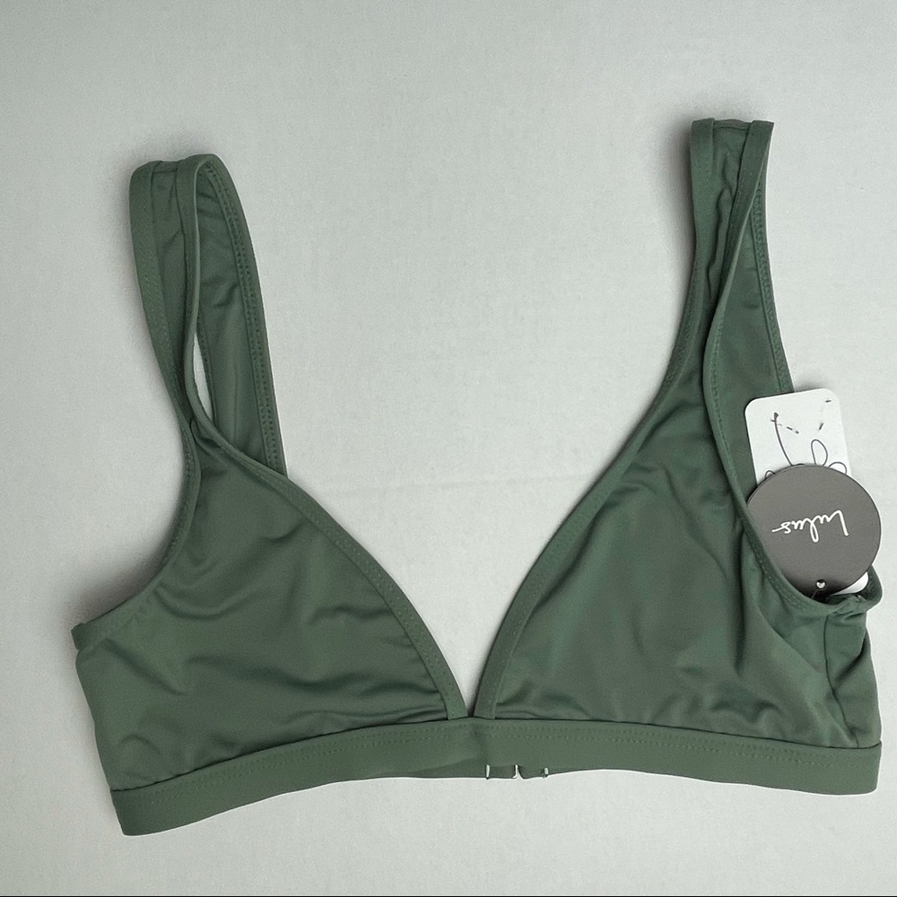 NWT Lulu’s Green Bikini Swim Top Swimsuit Small